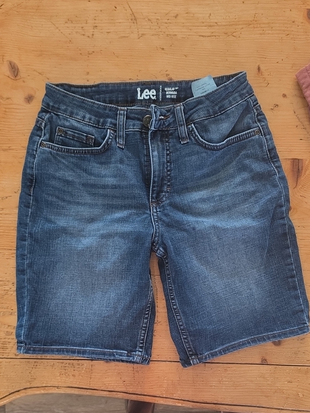 Lee Women's Dark Blue Denim Bermuda Shorts